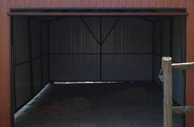 Garaż blaszany 3,5x6m brązowy