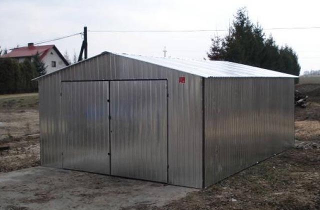 Garaż metalowy, blaszany dwuspadowy 4x6m